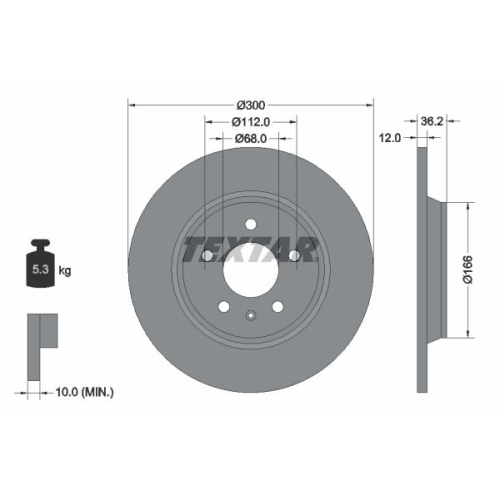 TEXTAR Bremsscheibe PRO