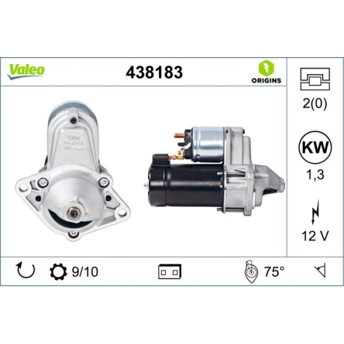 VALEO Starter VALEO ORIGINS NEW OE TECHNOLOGIE