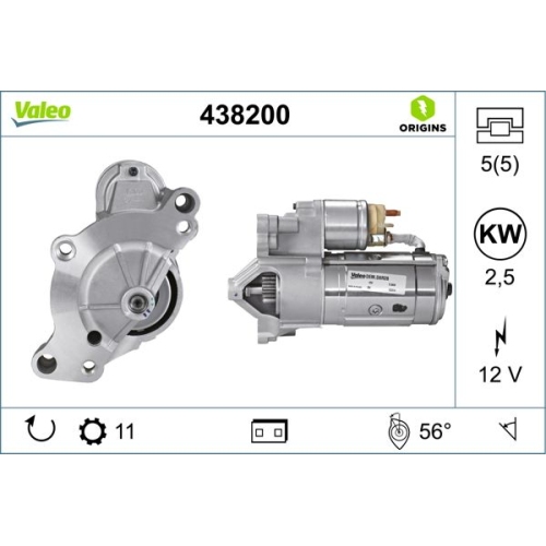 VALEO Starter VALEO ORIGINS NEW OE TECHNOLOGIE