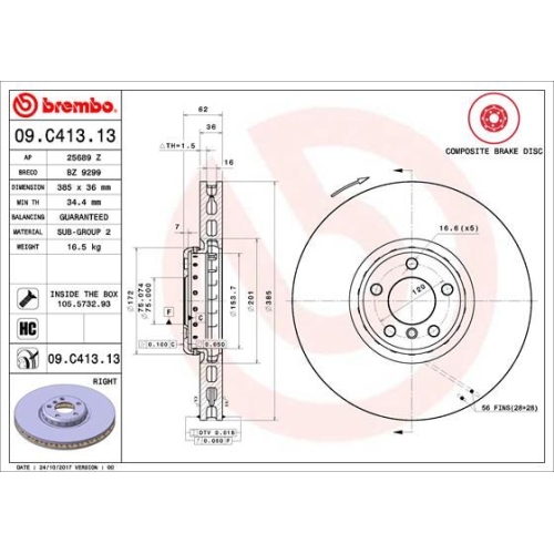 BREMBO Bremsscheibe PRIME LINE - Composite