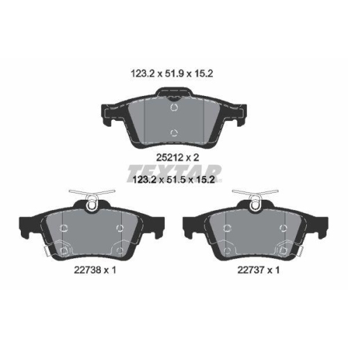 TEXTAR Bremsbelagsatz, Scheibenbremse Q+