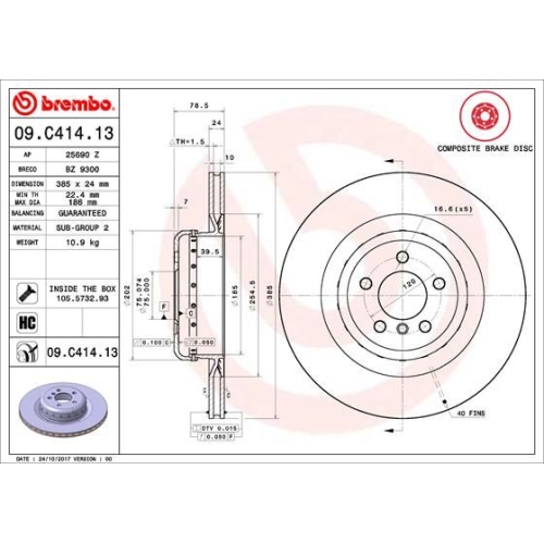 BREMBO Bremsscheibe PRIME LINE - Composite