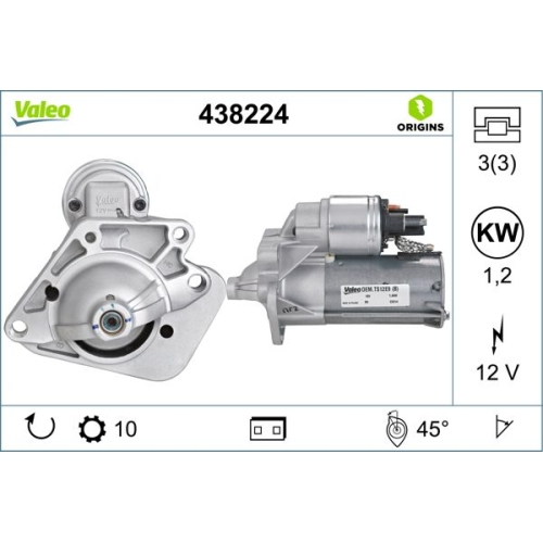 VALEO Starter VALEO ORIGINS NEW OE TECHNOLOGIE