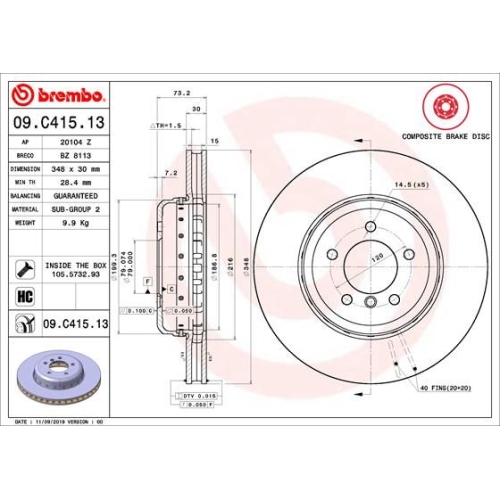 BREMBO Bremsscheibe PRIME LINE - Composite