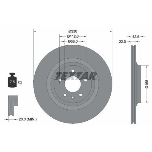 TEXTAR Bremsscheibe PRO