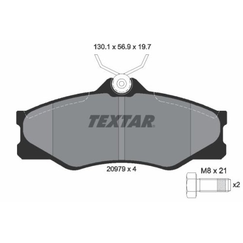 TEXTAR Bremsbelagsatz, Scheibenbremse