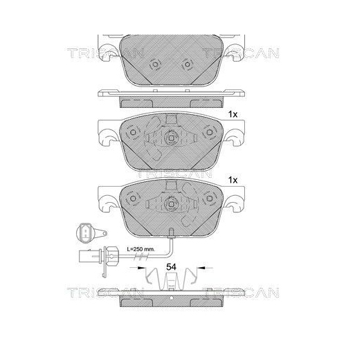 TRISCAN Bremsbelagsatz, Scheibenbremse