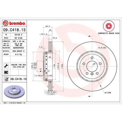 BREMBO Bremsscheibe PRIME LINE - Composite