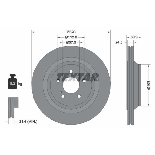 TEXTAR Bremsscheibe PRO+