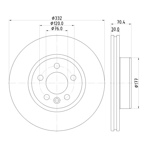 HELLA PAGID Bremsscheibe PRO High Carbon