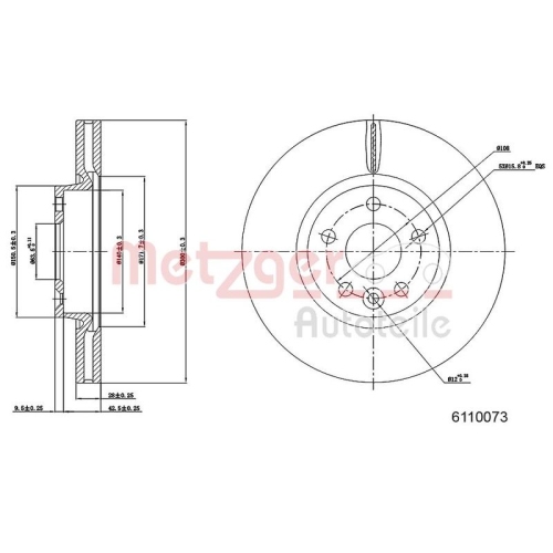 METZGER Bremsscheibe GREENPARTS