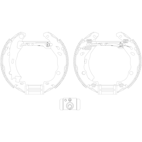 HELLA PAGID Bremsbackensatz Shoe Kit Pro