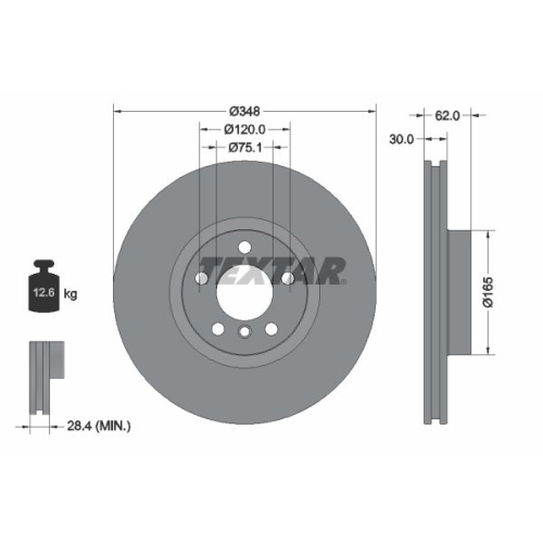 TEXTAR Bremsscheibe PRO+