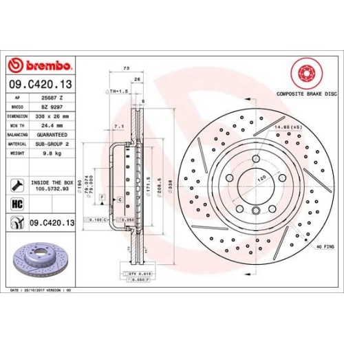 BREMBO Bremsscheibe PRIME LINE - Composite