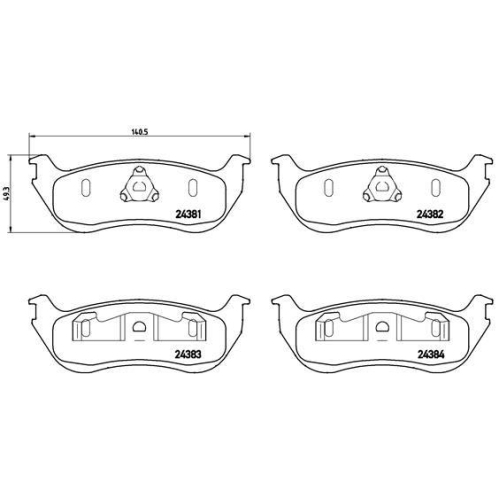 BREMBO Bremsbelagsatz, Scheibenbremse PRIME LINE