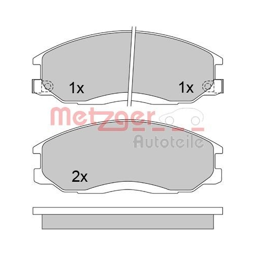 METZGER Bremsbelagsatz, Scheibenbremse