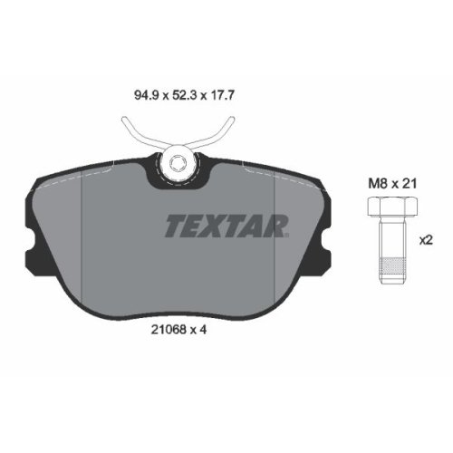 TEXTAR Bremsbelagsatz, Scheibenbremse