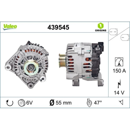 VALEO Generator VALEO ORIGINS NEW OE TECHNOLOGIE