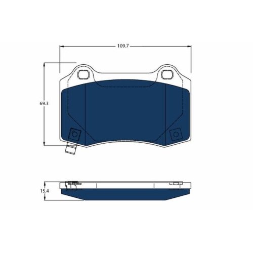 TRW Bremsbelagsatz, Scheibenbremse ELECTRIC BLUE