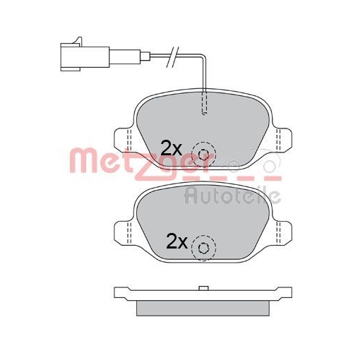 METZGER Bremsbelagsatz, Scheibenbremse