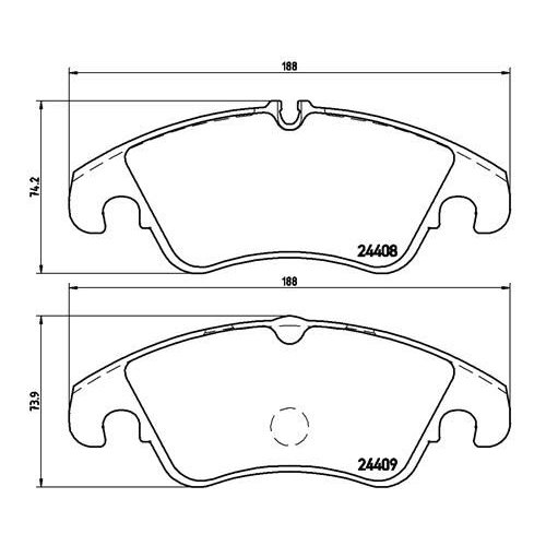 BREMBO Bremsbelagsatz, Scheibenbremse PRIME LINE