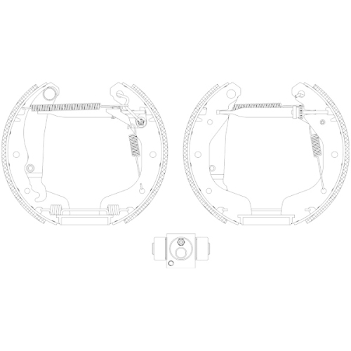 HELLA PAGID Bremsbackensatz Shoe Kit Pro