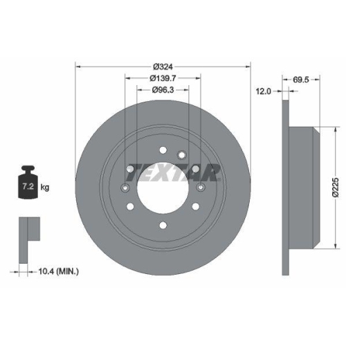 TEXTAR Bremsscheibe