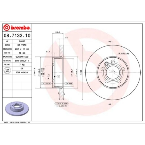 BREMBO Bremsscheibe PRIME LINE