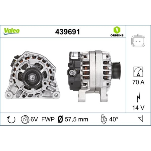 VALEO Generator VALEO ORIGINS NEW OE TECHNOLOGIE