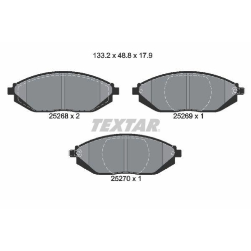 TEXTAR Bremsbelagsatz, Scheibenbremse Q+