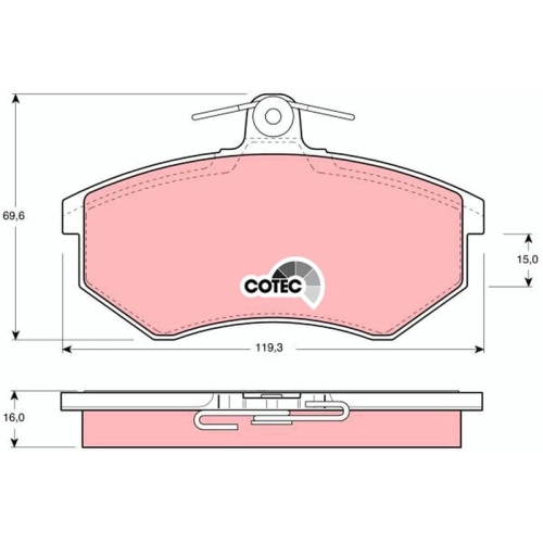 TRW Bremsbelagsatz, Scheibenbremse COTEC