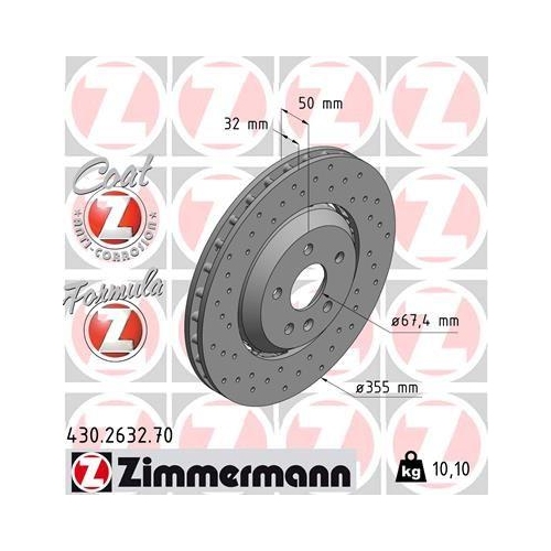 ZIMMERMANN Bremsscheibe FORMULA Z