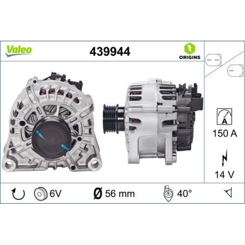 VALEO Generator VALEO ORIGINS NEW OE TECHNOLOGIE