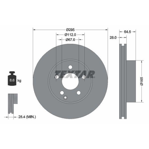 TEXTAR Bremsscheibe PRO+