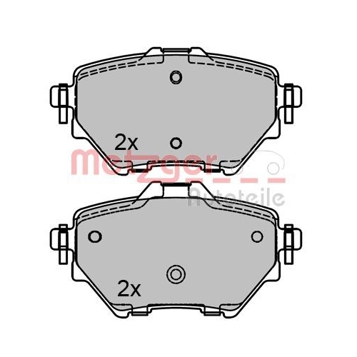 METZGER Bremsbelagsatz, Scheibenbremse GREENPARTS