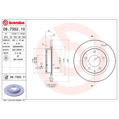 BREMBO Bremsscheibe PRIME LINE - UV Coated