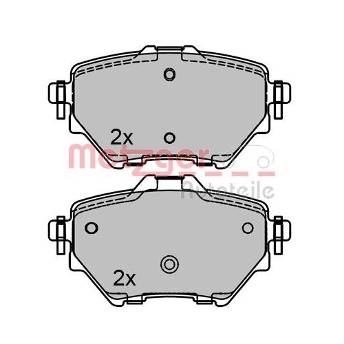 METZGER Bremsbelagsatz, Scheibenbremse GREENPARTS