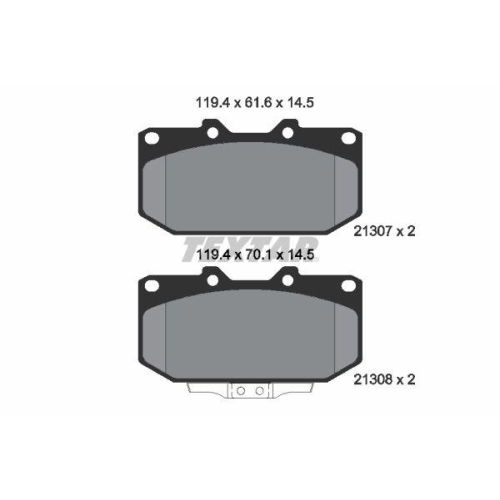 TEXTAR Bremsbelagsatz, Scheibenbremse