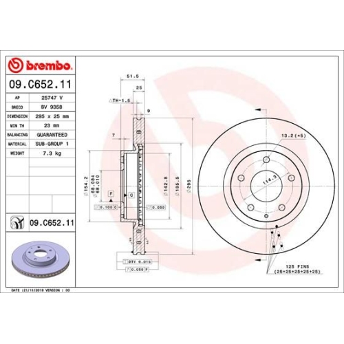 BREMBO Bremsscheibe PRIME LINE - UV Coated