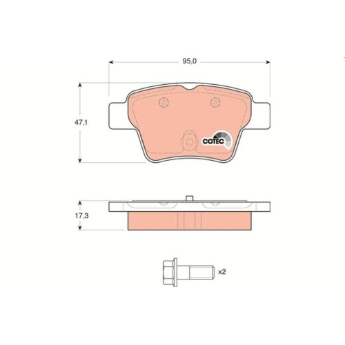 TRW Bremsbelagsatz, Scheibenbremse COTEC