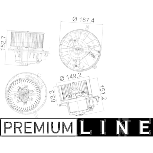 MAHLE Innenraumgebläse BEHR *** PREMIUM LINE ***