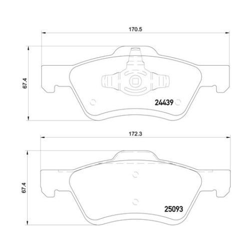 BREMBO Bremsbelagsatz, Scheibenbremse PRIME LINE