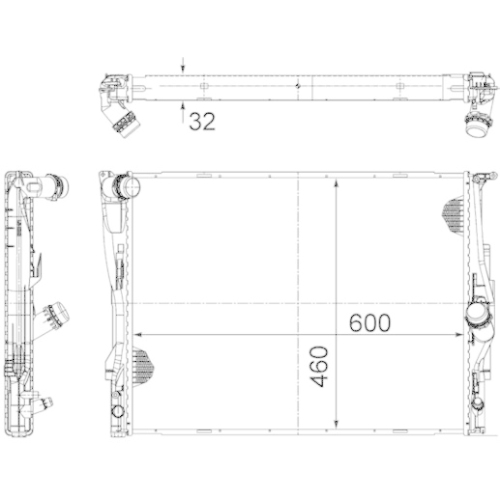 MAHLE Kühler, Motorkühlung BEHR *** PREMIUM LINE ***