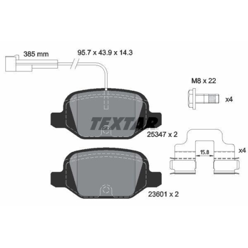 TEXTAR Bremsbelagsatz, Scheibenbremse Q+