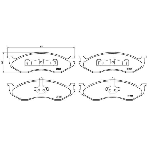 BREMBO Bremsbelagsatz, Scheibenbremse PRIME LINE