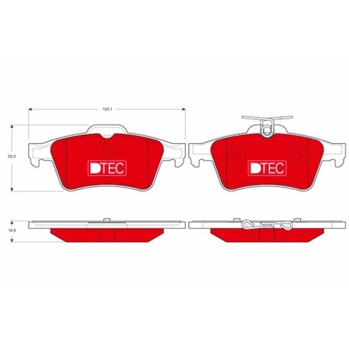 TRW Bremsbelagsatz, Scheibenbremse DTEC COTEC