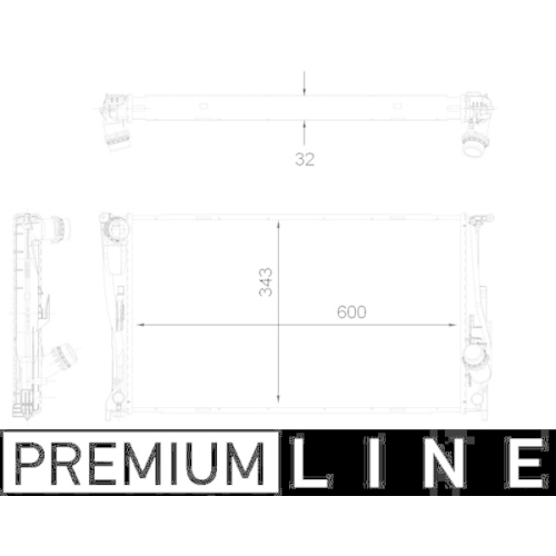 MAHLE Kühler, Motorkühlung BEHR *** PREMIUM LINE ***