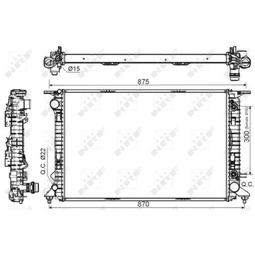 NRF Kühler, Motorkühlung EASY FIT