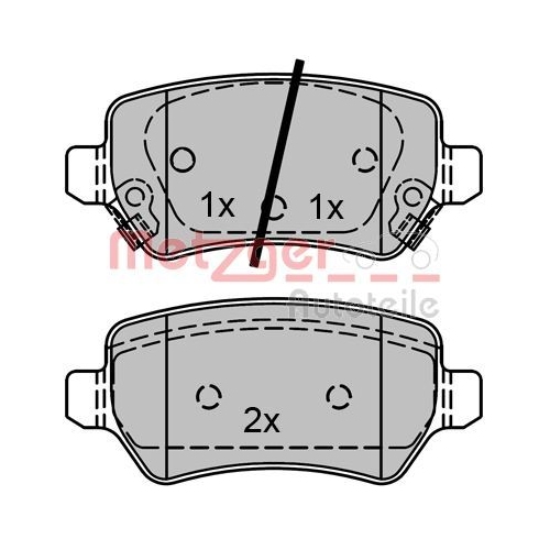 METZGER Bremsbelagsatz, Scheibenbremse