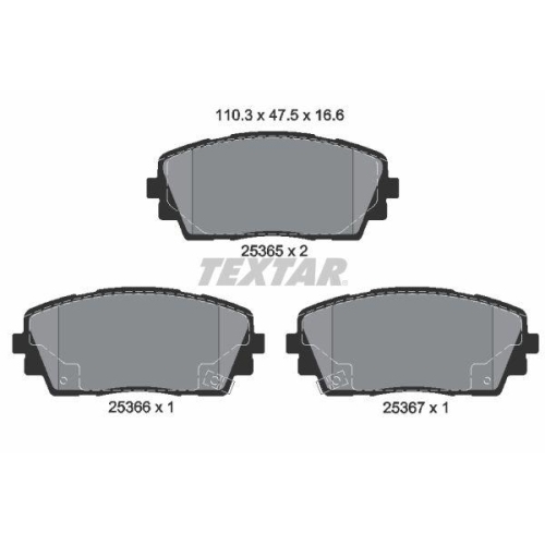 TEXTAR Bremsbelagsatz, Scheibenbremse Q+